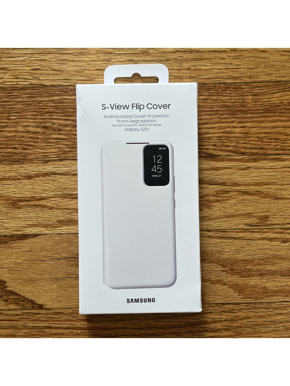 Genuine Samsung Galaxy S22+ Plus Smart Clear S-View Flip Cover White